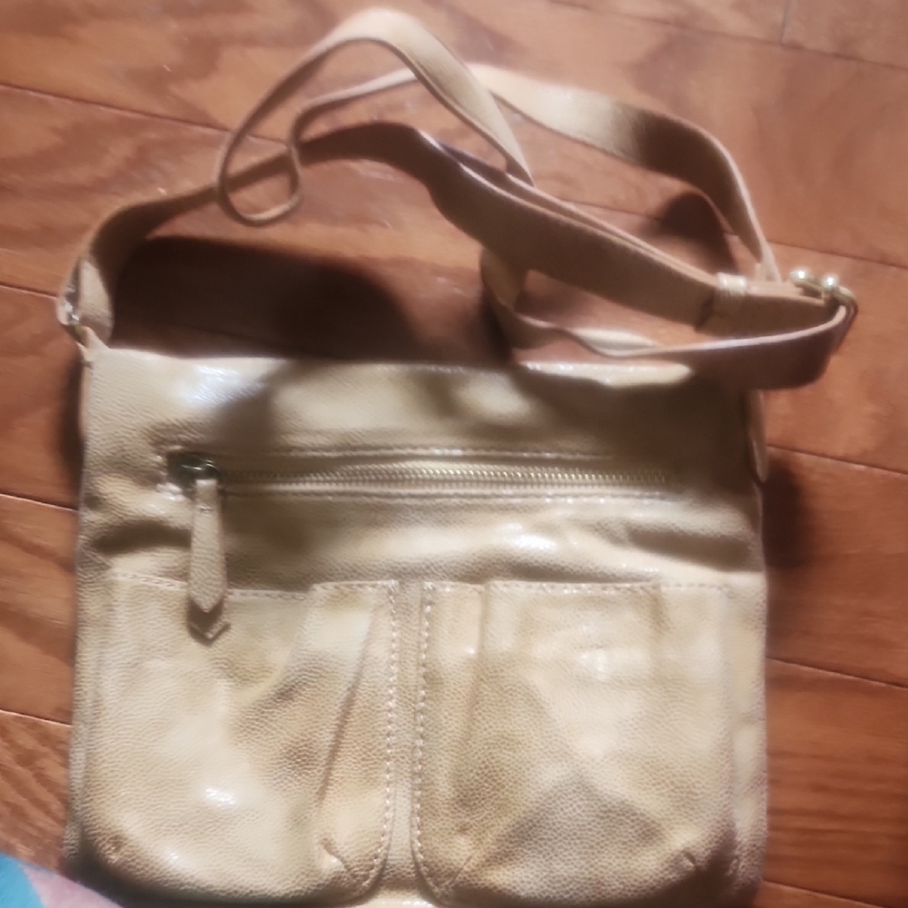 Chico's Tan Crossbody Bag with Soft Leather Finish